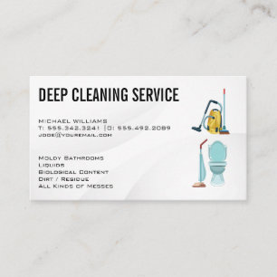 Carte De Visite Services de nettoyage   Salle de bain et toilettes