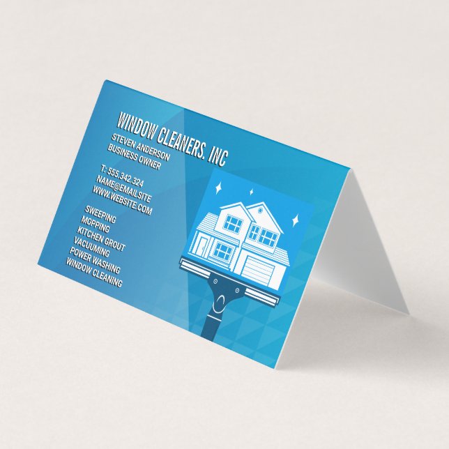 Carte De Visite Services de nettoyage | Squeegee des nettoyeurs de (Devant)