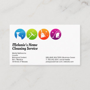 Carte De Visite Services de nettoyage   Vacuum de la chambre de su