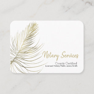 Carte De Visite Services de notaire minimaux Carré aurifère Earthy
