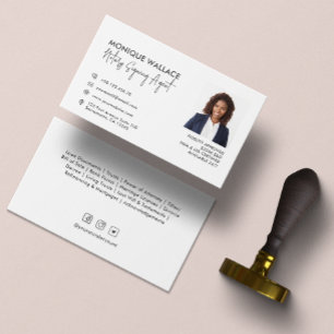 Carte De Visite Services de notaire photo professionnel minimalist