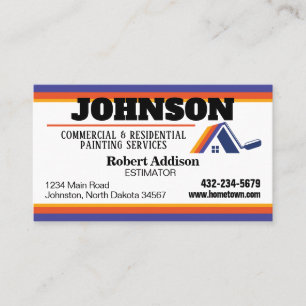 Carte De Visite Services de peinture commerciale et résidentielle