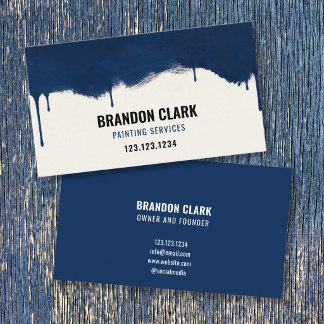 Carte De Visite Services de peinture de bordure supérieure avec pe