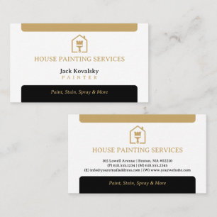 Carte De Visite Services de peinture maison Paint Rollel
