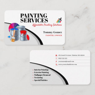 Carte De Visite Services de peinture Paint Rollers