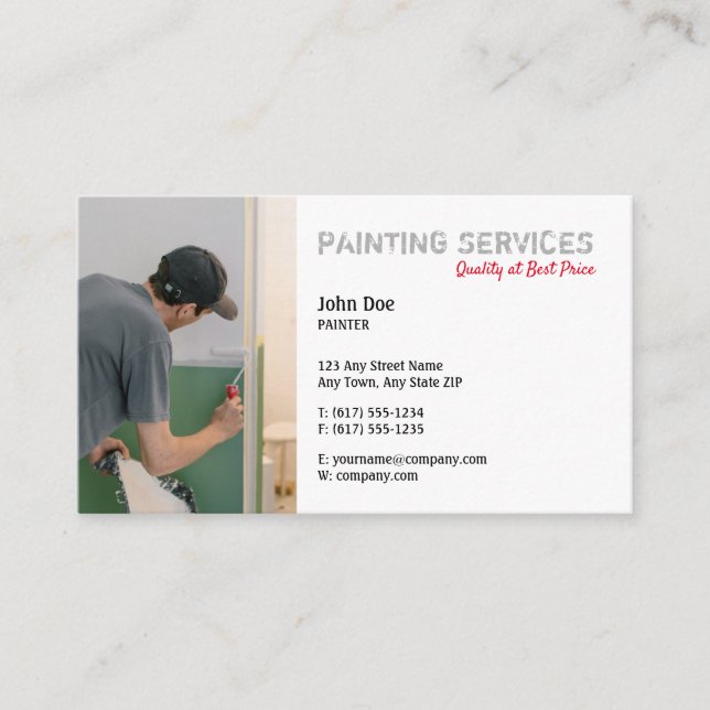 Carte De Visite Services de peinture | Peintres (Devant)
