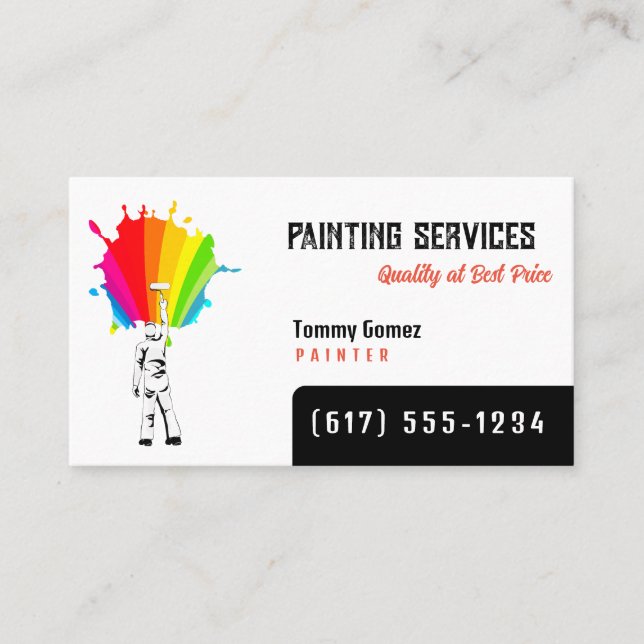 Carte De Visite Services de peinture | Peintres (Devant)