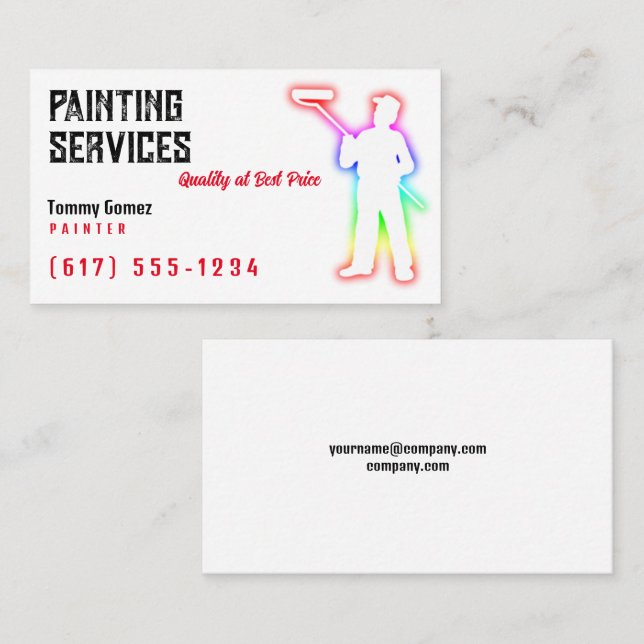 Carte De Visite Services de peinture | Peintres (Devant / Derrière)
