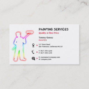 Carte De Visite Services de peinture   Peintres