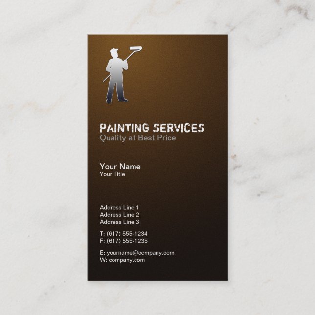 Carte De Visite Services de peinture | Peintres Brown (Devant)