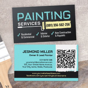 Carte De Visite Services de peinture professionnelle - Peintre de 