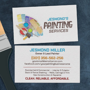 Carte De Visite Services de peinture professionnelle - Peintre de 