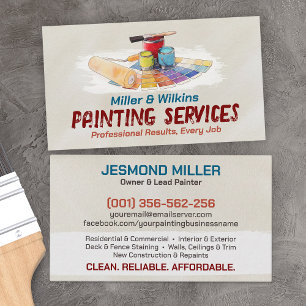 Carte De Visite Services de peinture professionnelle - Peintre de 