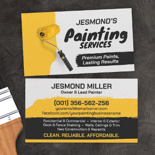Carte De Visite Services de peinture professionnelle - Peintre de 