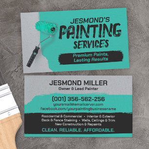 Carte De Visite Services de peinture professionnelle - Peintre de 