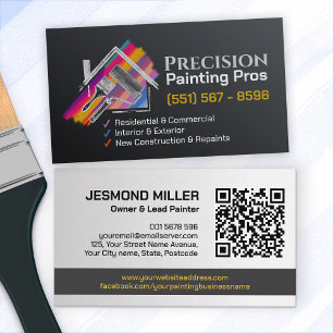 Carte De Visite Services de peinture professionnelle - Peintre de 