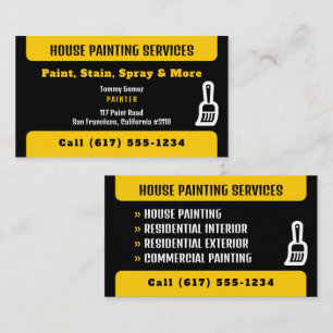 Carte De Visite Services de peinture professionnelle Peinture