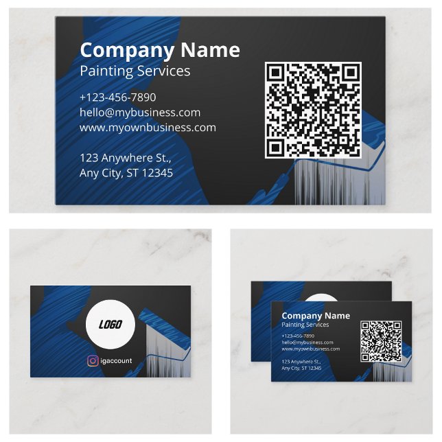 Carte De Visite Services de peinture professionnels (Professional Painting Services Business Cards)