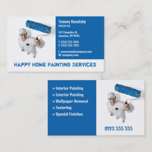 Carte De Visite Services de peinture Votre offre Bleu