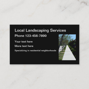Carte De Visite Services De Pelouse Résidentielle Et De Paysage
