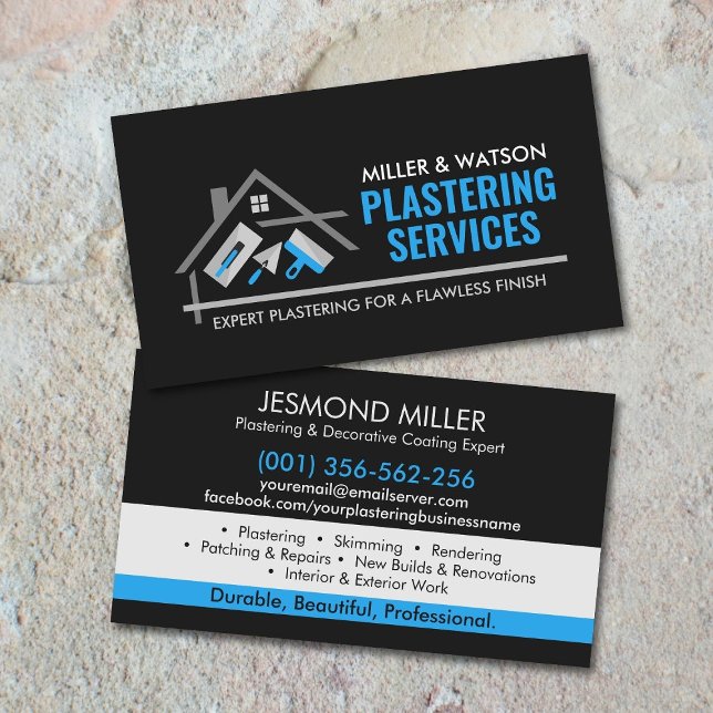Carte De Visite Services de plâtrage  (Créateur téléchargé)