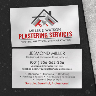 Carte De Visite Services de plâtrage 