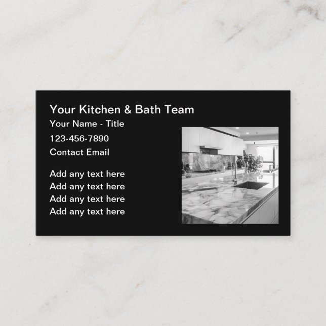 Carte De Visite Services De Redressement De Cuisine Et De Baignoir (Devant)