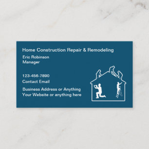 Carte De Visite Services de remodelage de la maison de constructio