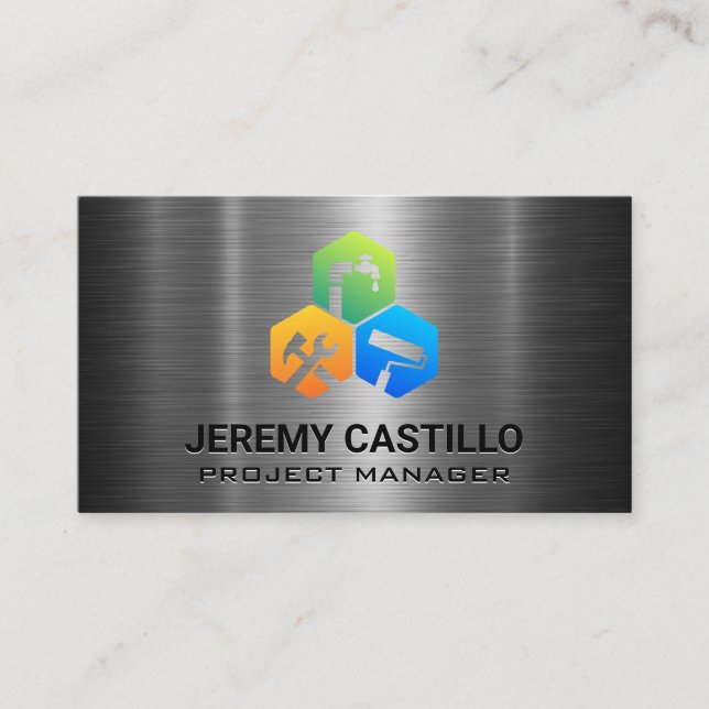 Carte De Visite Services de réparation à domicile | Couleur (Devant)