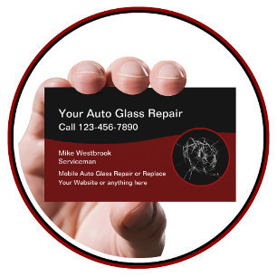 Carte De Visite Services de réparation de verre pour automobile mo