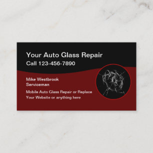 Carte De Visite Services de réparation de verre pour automobiles m