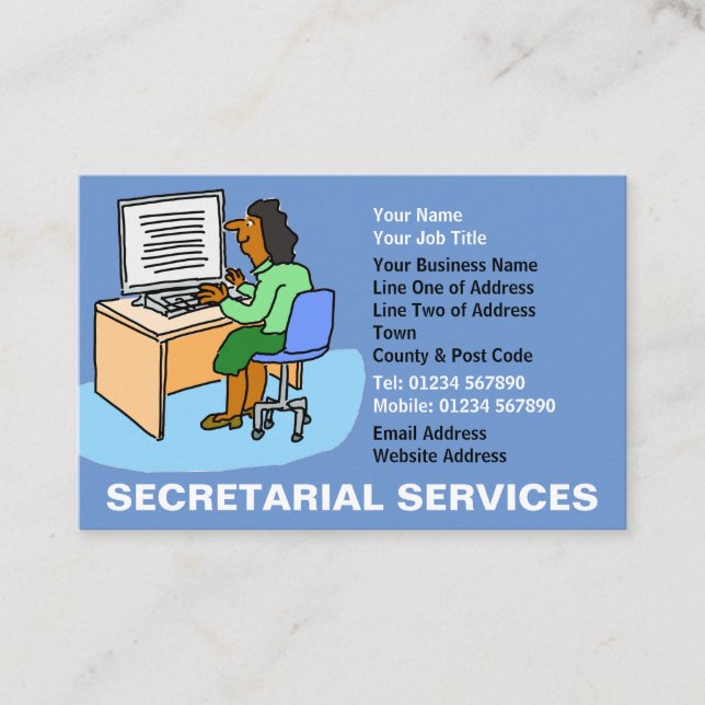 Carte De Visite Services de secrétariat auprès des femmes asiatiqu (Devant)