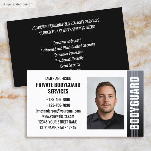 Carte De Visite Services de sécurité de garde du corps Photo d'ide