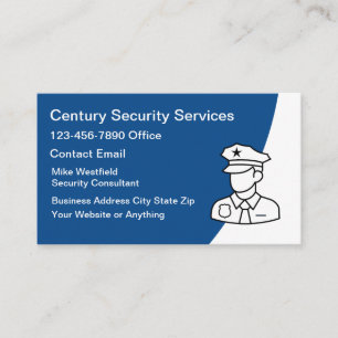 Carte De Visite Services de sécurité moderne simple