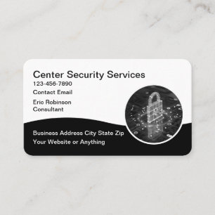Carte De Visite Services de sécurité modernes simples