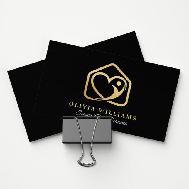 Carte De Visite Services de soins aux aînés Fournisseur de soins N (Créateur téléchargé)