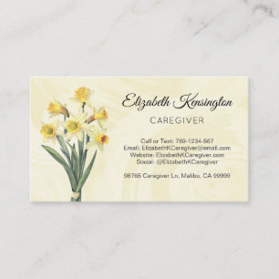 Carte De Visite Services de soins aux personnes âgées Floral