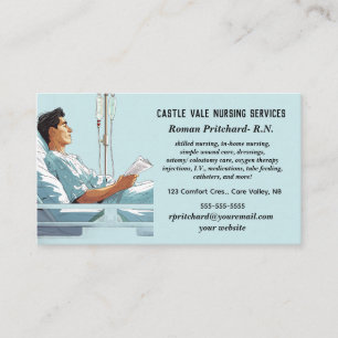 Carte De Visite Services de soins infirmiers à domicile modifiable