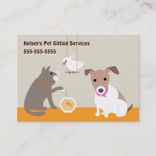Carte De Visite Services de soins pour animaux
