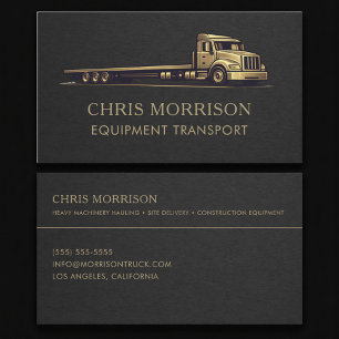 Carte De Visite Services de transport d'équipement de camionnage p