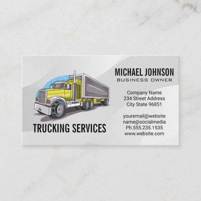 Carte De Visite Services de transport routier | Pilote de transpor (Devant)