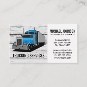 Carte De Visite Services de transport routier   Semi-camion   Cons