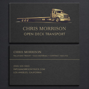 Carte De Visite Services de transport sur pont découvert Camionnag