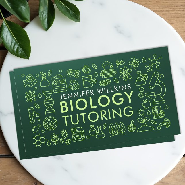 Carte De Visite Services de tutorat en biologie scientifique - ens (Créateur téléchargé)