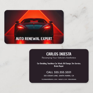 Carte De Visite 🚗 Services de voiture Détail Auto Care