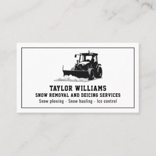 Carte De Visite Services D'Enlèvement Et De Dégivrage De Neige Noi