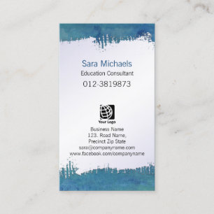 Carte De Visite Services d'experts-conseils en éducation Grunge su