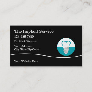 Carte De Visite Services d'implants dentaires 