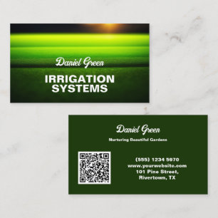 Carte De Visite Services d'irrigation QR personnalisé