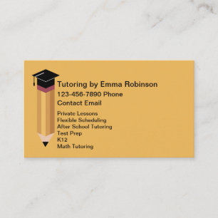 Carte De Visite Services éducatifs de tutorat scolaire